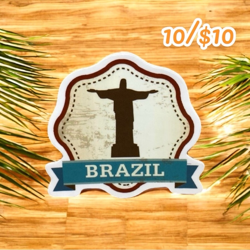 10 / $10 Brazil Christ the Redeemer Sticker - Bucket List